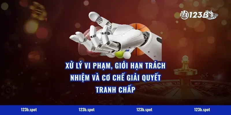 Xử lý vi phạm, giới hạn trách nhiệm và cơ chế giải quyết tranh chấp